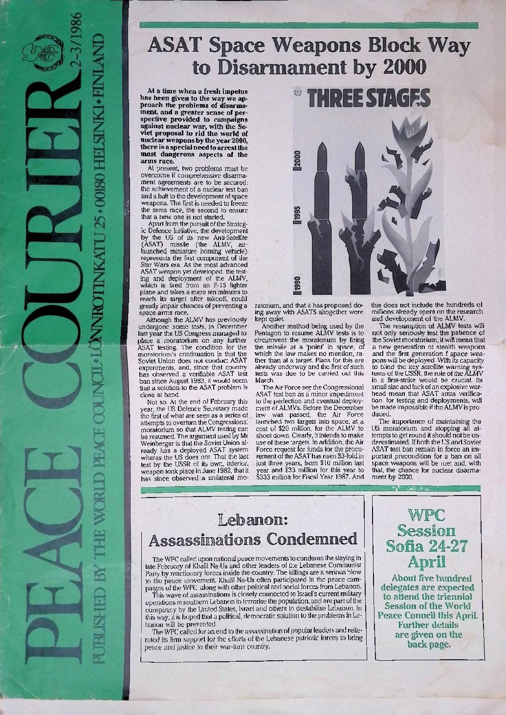 Peace Courier 1986 February March