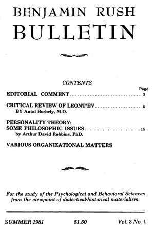 Benjamin Rush Bulletin Summer 1981.pdf